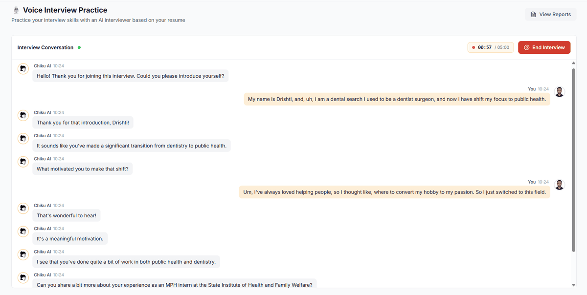 AI Interview Conversation